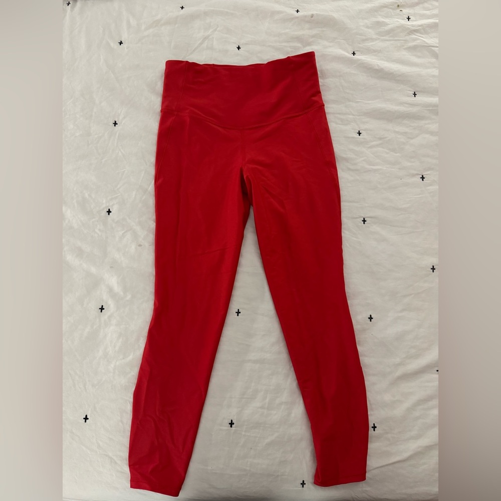 Vibrant Red High-Waisted Leggings